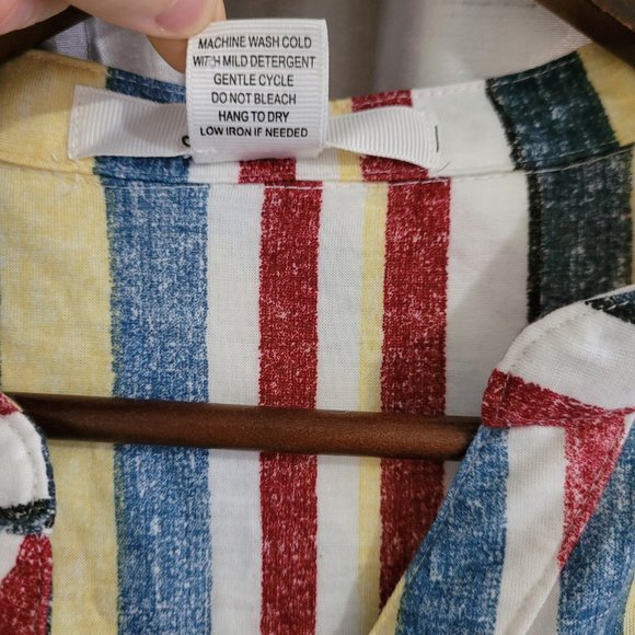 Love Potion - Multicolored Striped 3/4 Sleeved Shirt - Size L NWOT - Picture 7 of 7